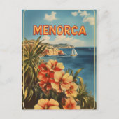 Menorca bloemen briefkaart (Voorkant)