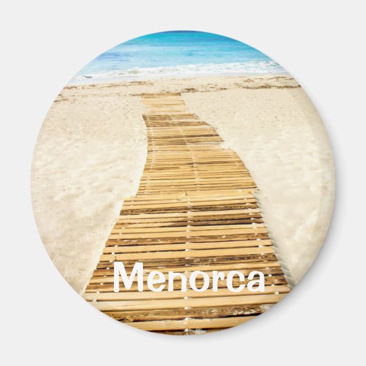 Menorca Boardwalk naar het Zee Souvenir Magnet (Voorkant)