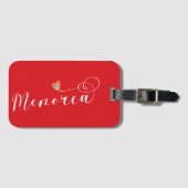 Menorca Flag Heart, Balearen Bagagelabel (Voorkant (horizontaal))