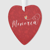 Menorca Flag Heart, Balearen Ornament (voorkant)