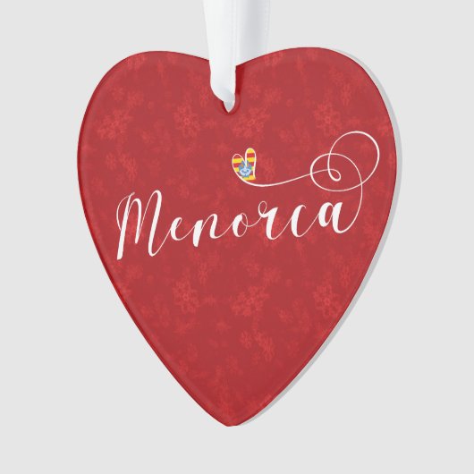 Menorca Flag Heart, Balearen Ornament (voorkant)