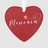 Menorca Flag Heart, Balearen Ornament (voorkant)