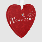 Menorca Flag Heart, Balearen Ornament (voorkant)