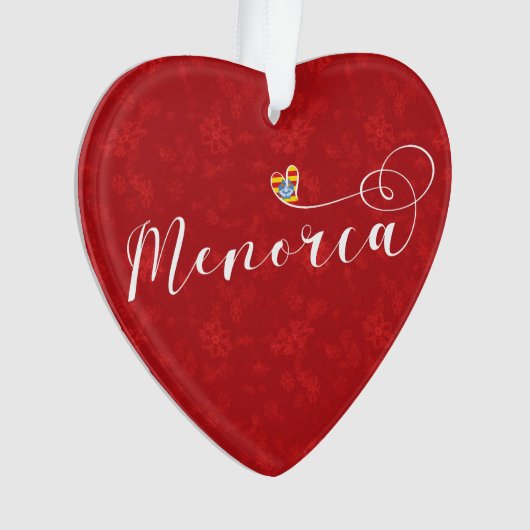 Menorca Flag Heart, Balearen Ornament (voorkant)