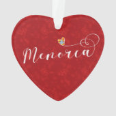 Menorca Flag Heart, Balearen Ornament (achterkant)