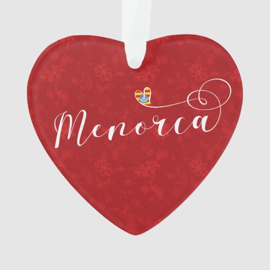 Menorca Flag Heart, Balearen Ornament (achterkant)