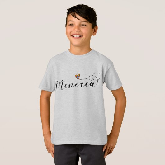Menorca Flag Heart, Balearen T-Shirt (Voorkant volledig)