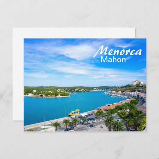 Menorca Haven van Mahon Briefkaart (Voorkant / Achterkant)