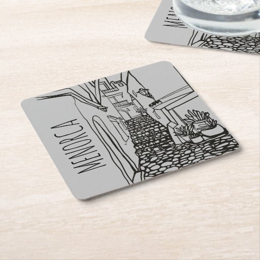 Menorca Kartonnen Onderzetters (Schuin)