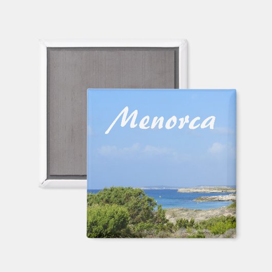 Menorca kust Souvenir Magneet (Voorkant / Achterkant)
