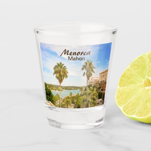 Menorca Mahon Souvenir Shot Glas (Voorkant)