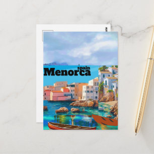 Menorca reisprint - Spanje, Menorca print, Minor Briefkaart