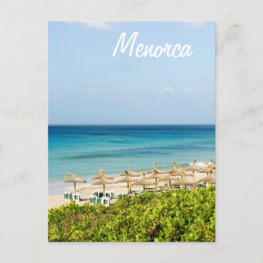 Menorca Santo Tomas Beach Briefkaart (Voorkant)