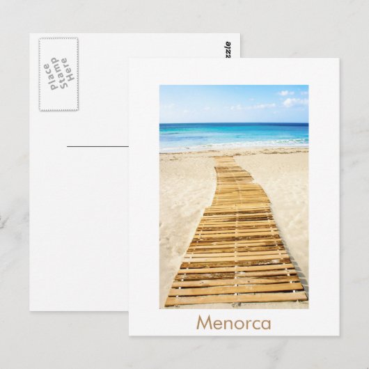Menorca Santo Tomas Beach Briefkaart (Voorkant / Achterkant)