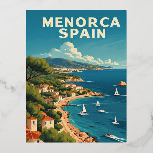 Menorca Spanje Folie Feestdagen Briefkaart