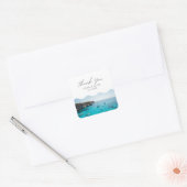 Menorca Spanje foto bruiloft gunst dank u Vierkante Sticker (Envelop)