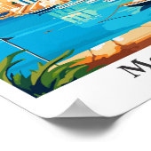 Menorca Spanje Reizen Kunst Vintage Illustratie Poster (Hoek)