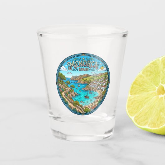 Menorca Spanje Shot Glas (Voorkant)
