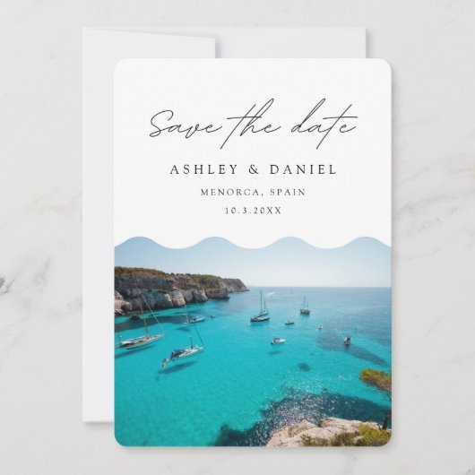 Menorca Spanje Trouwen Bewaar de datum Kaart (Voorkant)