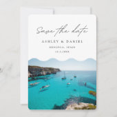 Menorca Spanje Trouwen Save the Date Kaart (Voorkant)