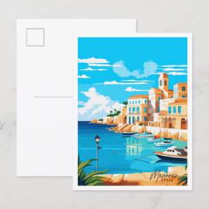 Menorca Spanje vintage reisillustratie Briefkaart