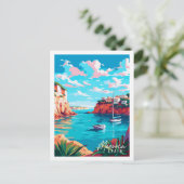 Menorca Spanje vintage reisillustratie Po Briefkaart (Staand voorkant)