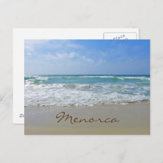 Menorca Strand en Zee Briefkaart (Voorkant / Achterkant)