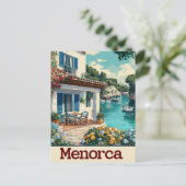 Menorca vintage briefkaart (Staand voorkant)