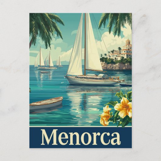 Menorca vintage  briefkaart (Voorkant)