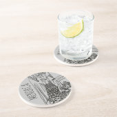 Menorca Zandsteen Onderzetter (Zijkant)