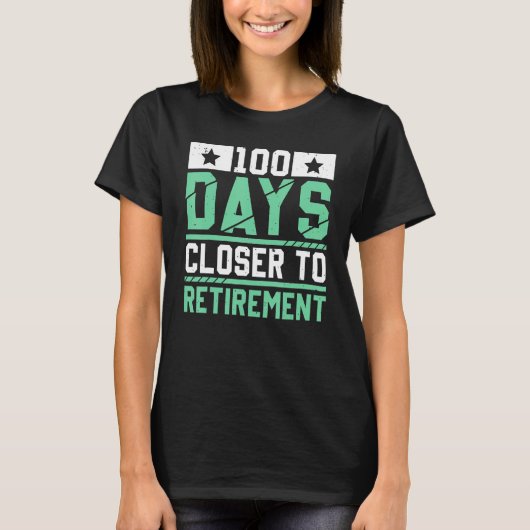 Mens 100 Days Closer To Retirement T-shirt (Voorkant)