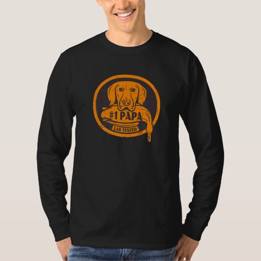 Mens #1 Papa Lab Getest - Eendjacht Labrador Re T-shirt (Voorkant)