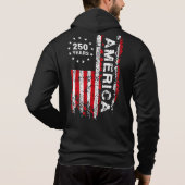 Mens 250 Jaar Amerika  Hoodie (Achterkant)