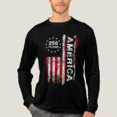 Mens 250 Jaar Amerika Tri-Blend Shirt (Voorkant volledig)