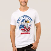 Mens 250ste verjaardag  Tri-Blend shirt (Voorkant)