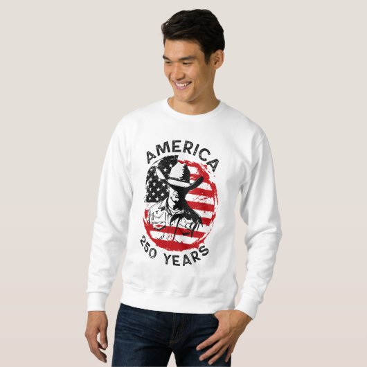 Mens 250th verjaardag Amerika Trui (Voorkant volledig)