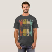 Mens 37th Birthday Men Gaming Level 37 Complete bo T-shirt (Voorkant volledig)