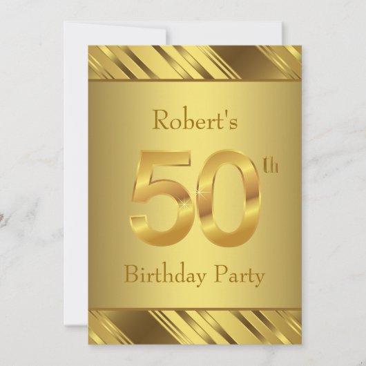 Mens 50e verjaardagsfeestje kaart (Voorkant)