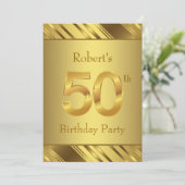 Mens 50e verjaardagsfeestje kaart (Staand voorkant)