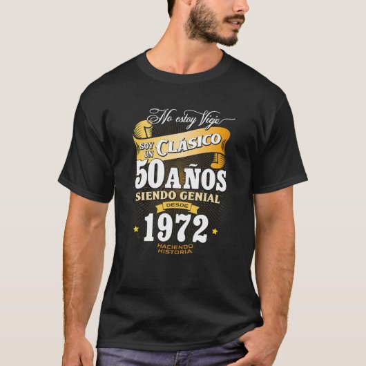 Mens 50Th Birthday Gift For Him In Spanish, Regalo T-shirt (Voorkant)