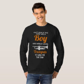 Mens A boy who really loved Trumpets T-shirt (Voorkant volledig)