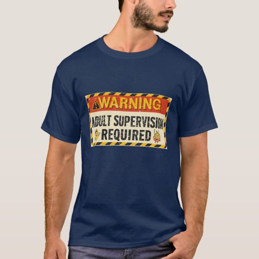 Men's Adult Supervision Shirt (Voorkant)
