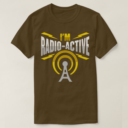 Mens Amateur Radio Im radioactive Design for Ham R T-shirt (Design voorkant)