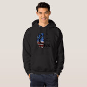 Mens American Flag Sunflower I Love Being A Kk Hoodie (Voorkant volledig)