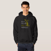 Mens Arborist Eat Sleep Get High Repeat Hoodie (Voorkant volledig)
