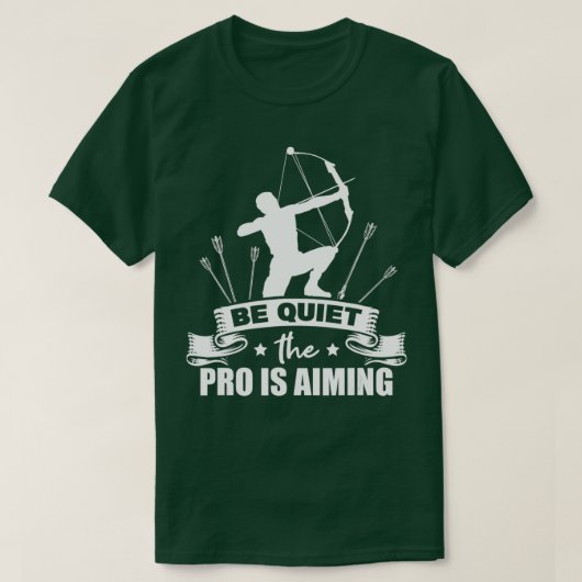 Mens Archer The Pro Is Aiming Bow Arrows Archery  T-shirt (Design voorkant)