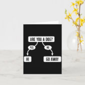 Mens Are You A Dog Funny Cute Flowchart  Kaart (Gele Bloem)