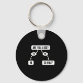 Mens Are You A Dog Funny Cute Flowchart  Sleutelhanger (Voorkant)