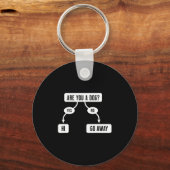 Mens Are You A Dog Funny Cute Flowchart  Sleutelhanger (Voorkant)