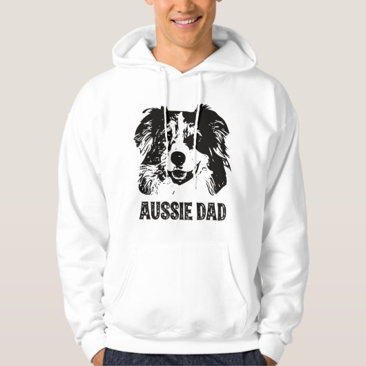 Mens Aussie Dad - Australian Shepherd Dog Dad Hoodie (Voorkant)